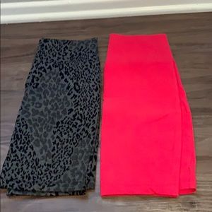 High waisted mini body con skirts